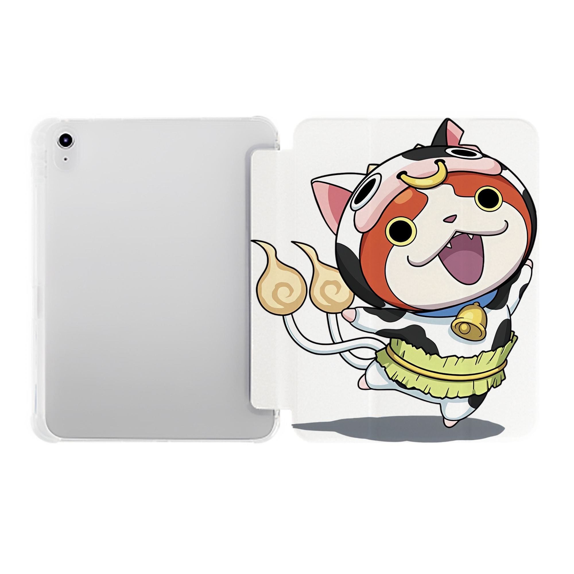 （画像用） 妖怪ウォッチ Yo-kai Watch IPad ケース ペン収納付き 三つ折りスタンド PUレザー×シリコン 対応機種9.5/10.5/10.9インチ